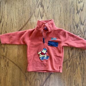 Orange Skateboarding Pooh Fleece 12mo